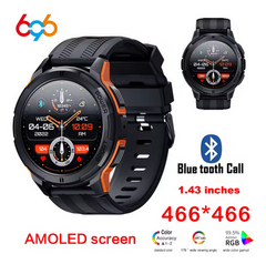 Relojes inteligentes C25 para hombres con pantalla AMOLED 1,43" de 2024.