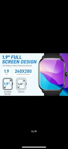 LaNikar reloj inteligente para hombres y mujeres de 1,9 ' de 2024.