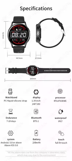 Reloj inteligente T5 Pro modelo del 2024 para hombre y mujer. - Smart Watch_cmg