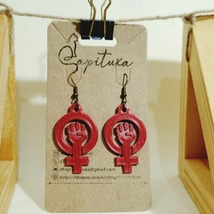 Brinco Feminismo Negro - Impressão 3D PLA