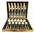 Conjunto Premium Talheres Gold Deluxe - Aço Inoxidável (24 Peças) - comprar online