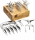 Kit Garra De Urso Garfo Tridente Churrasco 12 Petiscos Com Suporte Base de Madeira na internet