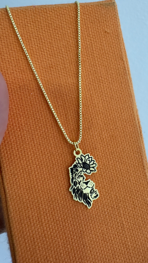 COLAR LEÃO DOURADO