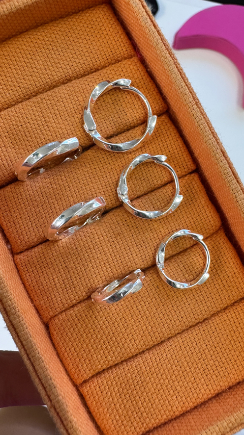 TRIO DE ARGOLAS TORCIDAS