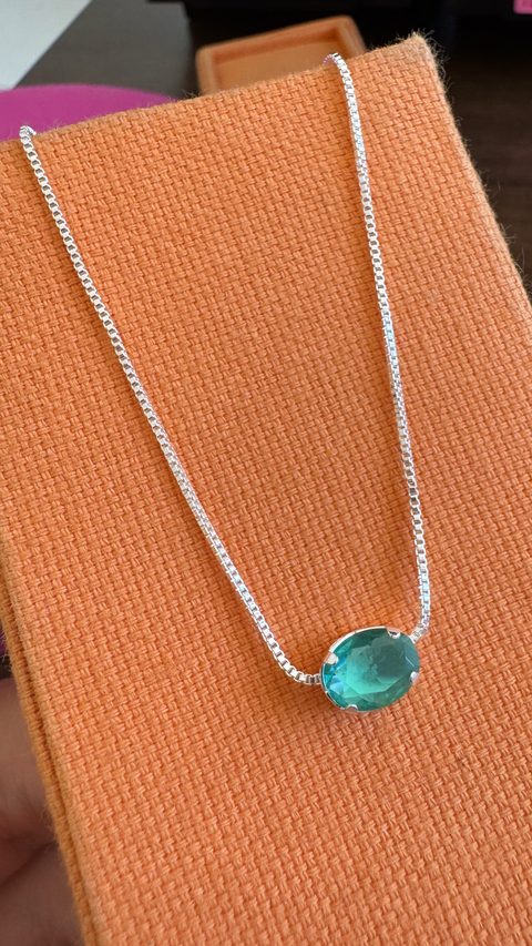CHOKER PONTO DE LUZ VERDE