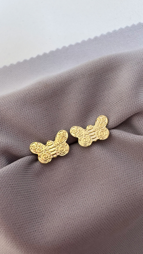 BRINCO BORBOLETA INFANTIL DOURADO