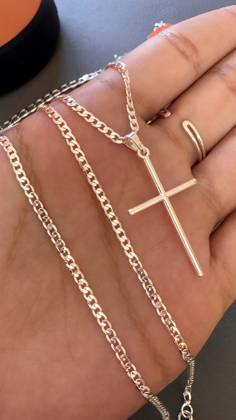 COLAR MASCULINO COM PINGENTE CRUZ