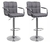 SET DE 2 BANCOS CON APOYABRAZOS GRIS