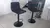 Set De 2 Sillas Altas Cuero Sintético Estructura Galvanizada Color Negro