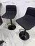 Imagen de Set De 2 Sillas Altas Cuero Sintético Estructura Galvanizada Color Negro