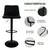 Set De 2 Sillas Altas Cuero Sintético Estructura Galvanizada Color Negro en internet