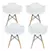 Set De 4 Sillas Minimalistas color blanco