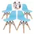 Set de 4 sillas infantiles azul