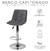 Set 3 bancos giratorios gris - tienda en línea