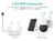 PIR Human Detection Outdoor Security Camera com Painel Solar, Vigilância Sem Fio, Bateria PTZ, Wi-Fi, 4MP, iCsee