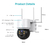 PIR Human Detection Outdoor Security Camera com Painel Solar, Vigilância Sem Fio, Bateria PTZ, Wi-Fi, 4MP, iCsee - comprar online