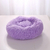 Cama de almofada redonda de pelúcia super macia para animais de estimação, ta