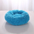 Cama de almofada redonda de pelúcia super macia para animais de estimação, ta