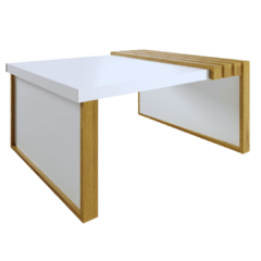 Mesa de Centro Safira - Sala de estar - Branco/Natureza (dez190) na internet