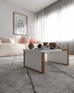 Mesa de Centro Safira - Sala de estar - Branco/Natureza (dez190) - VirtuoShop
