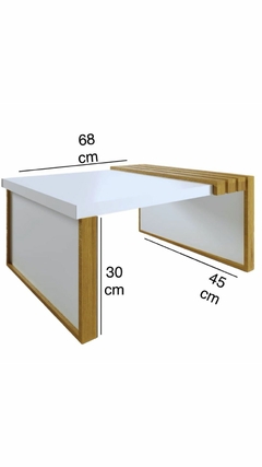 Mesa de Centro Safira - Sala de estar - Branco/Natureza (dez190) - comprar online
