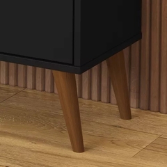 Aparador Buffet 3 Portas Veneza Multiuso Sala Jantar Preto (31620)