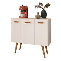 Buffet Aparador Balcão Sala de Jantar 3 Portas Fox Off White (FOX03) - comprar online