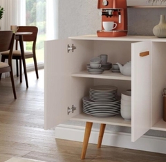 Buffet Aparador Balcão Sala de Jantar 3 Portas Fox Off White (FOX03) - comprar online