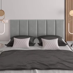 Cabeceira 1,40cm casal Estofada WA Quarto Cinza Decoração (WA140C)