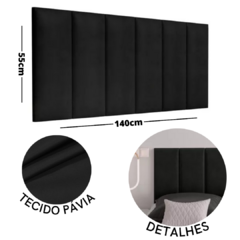 Conjunto Quarto 2 Mesas De Cabeceira Com Painel de Cabeceira De Cama casal1,40cm