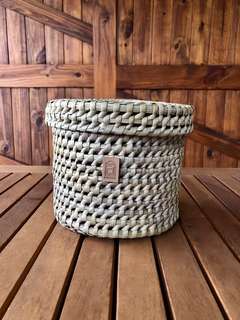 Canasto redondo con tapa - tienda online