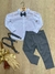 KIT LONGO 4 PEÇAS CINZA ESCURO - (INFANTIL 4 Á 8 ANOS)