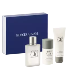 Kit Acqua di Giò Giorgio Armani - Eau de Toilette 100ml + Desodorante 75g + Gel de Banho 75ml