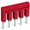 2002-406/000-005, Puente; 6 polos; aislado; rojo (Caja con 25 piezas)