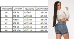 BERMUDA MEIA COXA MODELADORA LEVANTA BUMBUM DE CINTURA ALTA - COR AZUL MARMORIZADO - loja online