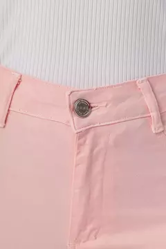 CALCA JEANS SKINNY BASICA MODELADORA CINTURA ALTA LEVANTA BUMBUM - COR ROSA (cod.16092) - VOGANE
