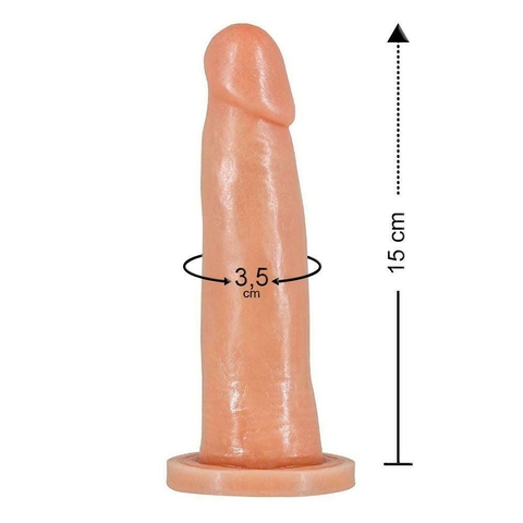 Pênis Realista Maciço 15,3 x 3,5cm