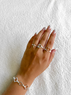 anillo cande acero blanco