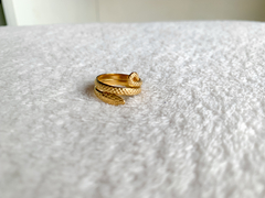 anillo snake acero dorado