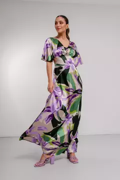 Vestido de seda estampado - comprar online