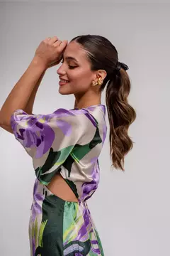 Vestido de seda estampado - Rush- Cuerpos Reales