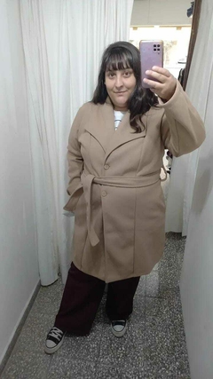 Saco paño largo con lazo