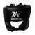 Capacete de boxe Muay Thai preto com logo ZA Sports, ideal para proteção durante treinos e competições de MMA.