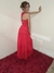 Vestido rojo de encaje en internet