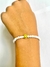 Pulseira de Miçanga Branca com Smile face
