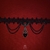 Choker Coração Negro
