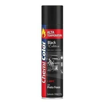 SPRAY ALTA TEMPERATURA PRETO FOSCO 350ML - CHEMICOLOR