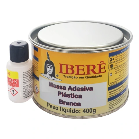 Massa Adesiva Plástica Cinza 400g Iberê