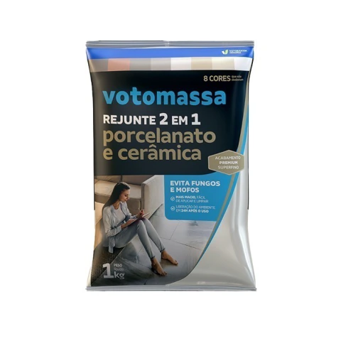 REJUNTE 2 EM 1 - COR GRAFITE 1KG - VOTORAN