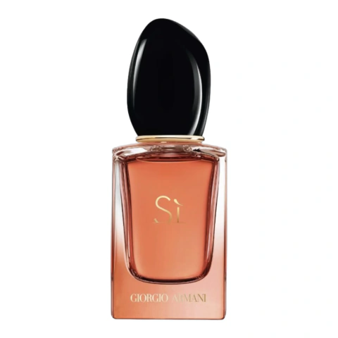 Perfume Sì Intense Giorgio Armani frasco preto opaco, Chipre Oriental, concentração Eau De Parfum